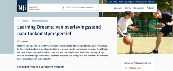 Learning Dreams: van overlevingsstand naar toekomstperspectief 